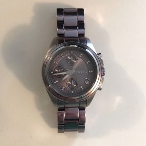 Purple Fossil watch